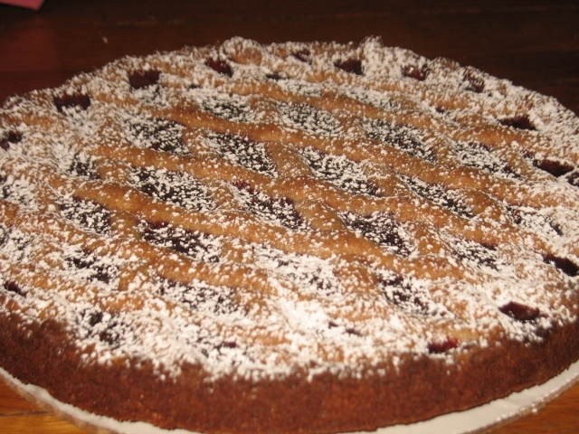 Raspberry Linzer Tart with Almond Crust and Lattice Top